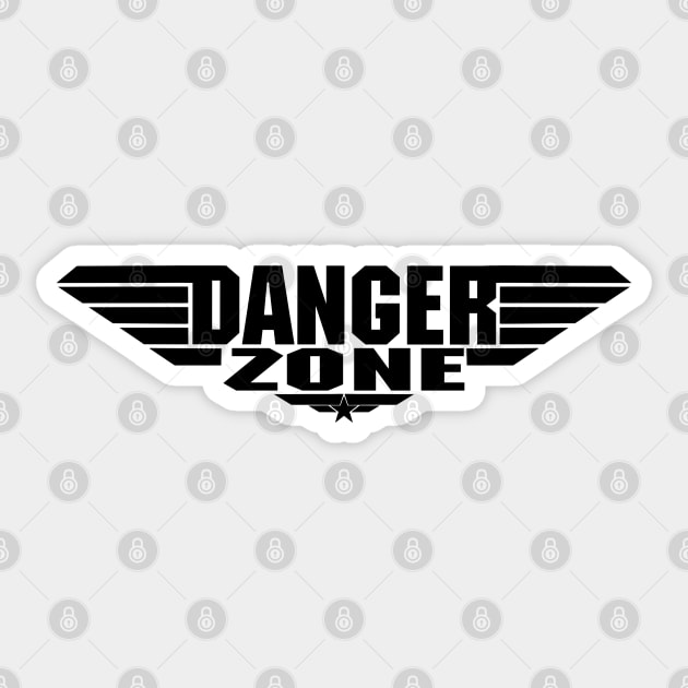 Top Gun Logo Parody Danger Zone Sticker by ArtIzMuzikForTheEyez